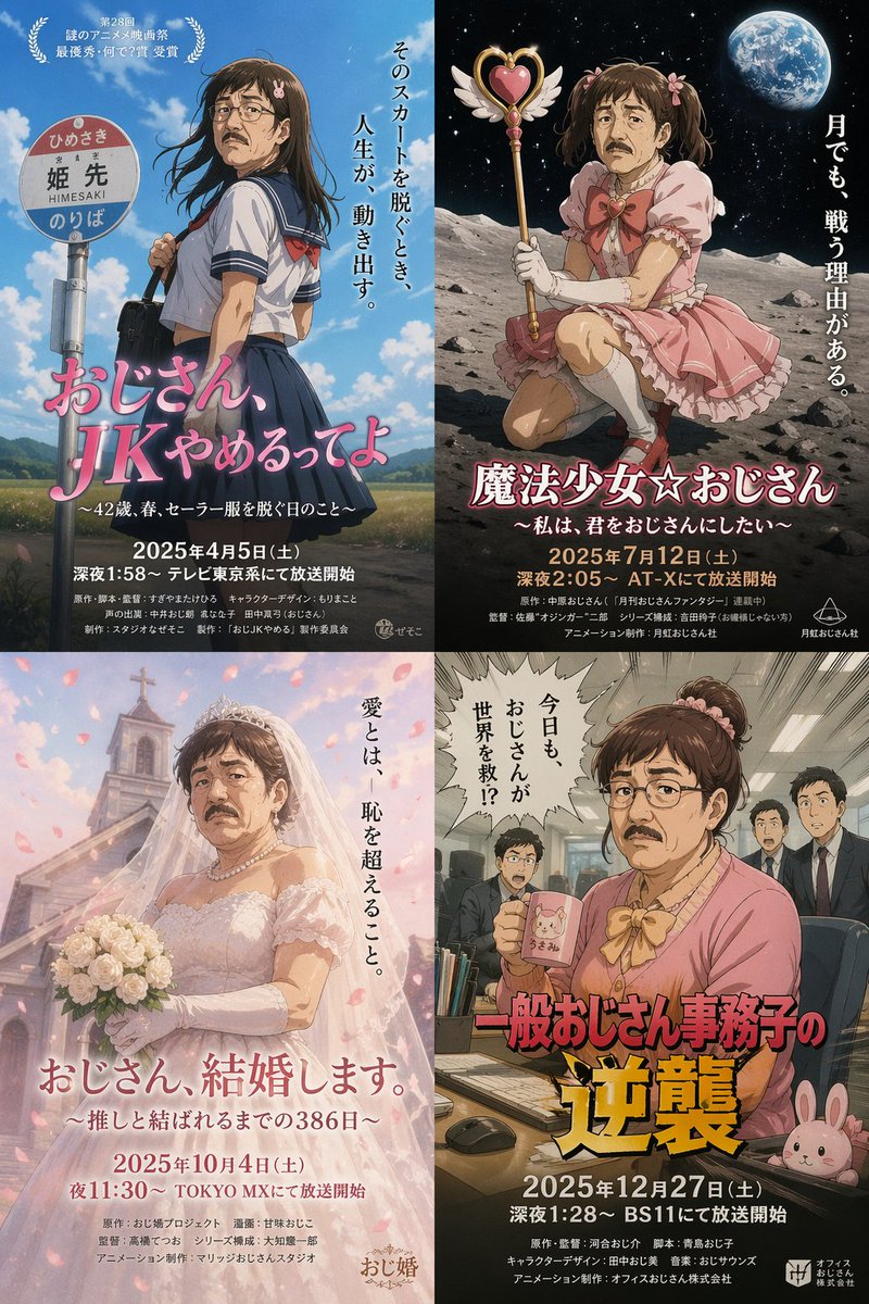 Absurd Surreal Cross-Dressing Portrait Poster