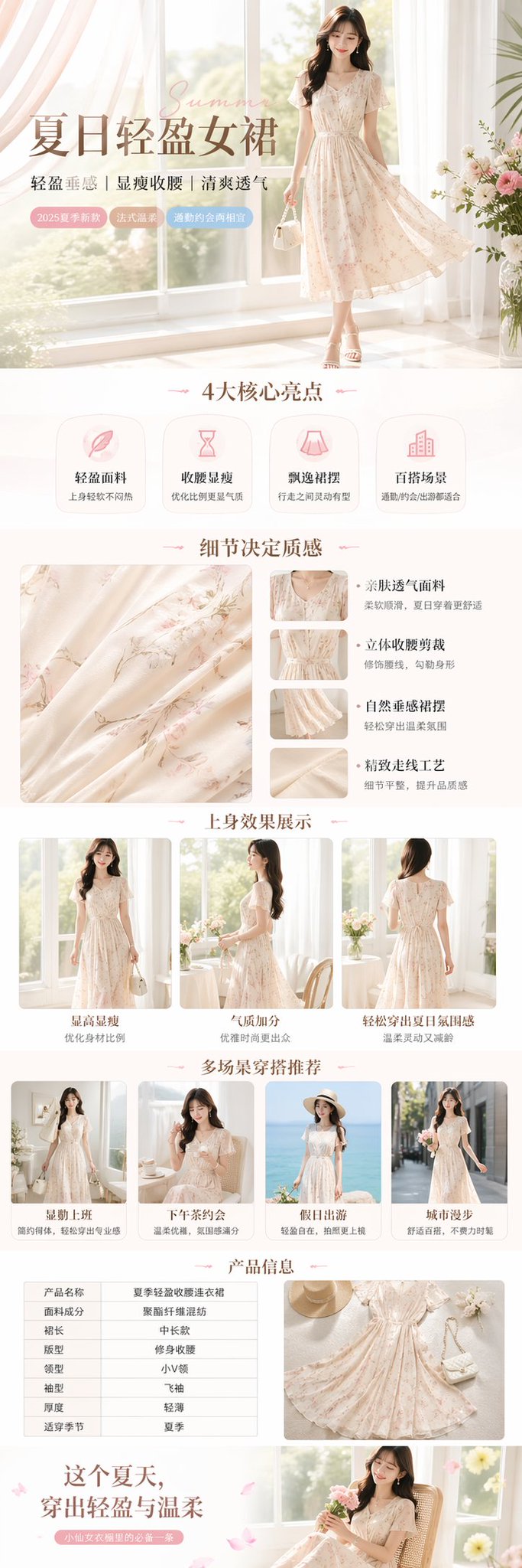 Fresh Summer Dress E-Commerce Display