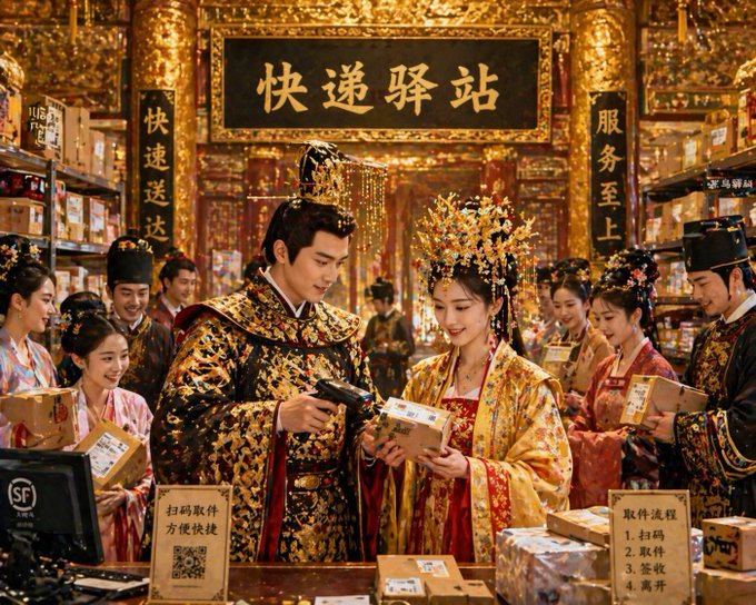 Royal express delivery station deep in the palace