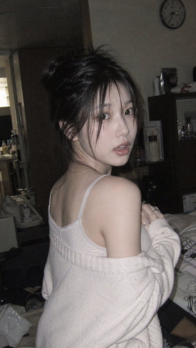 Candid Backward Glance in a Dim Interior