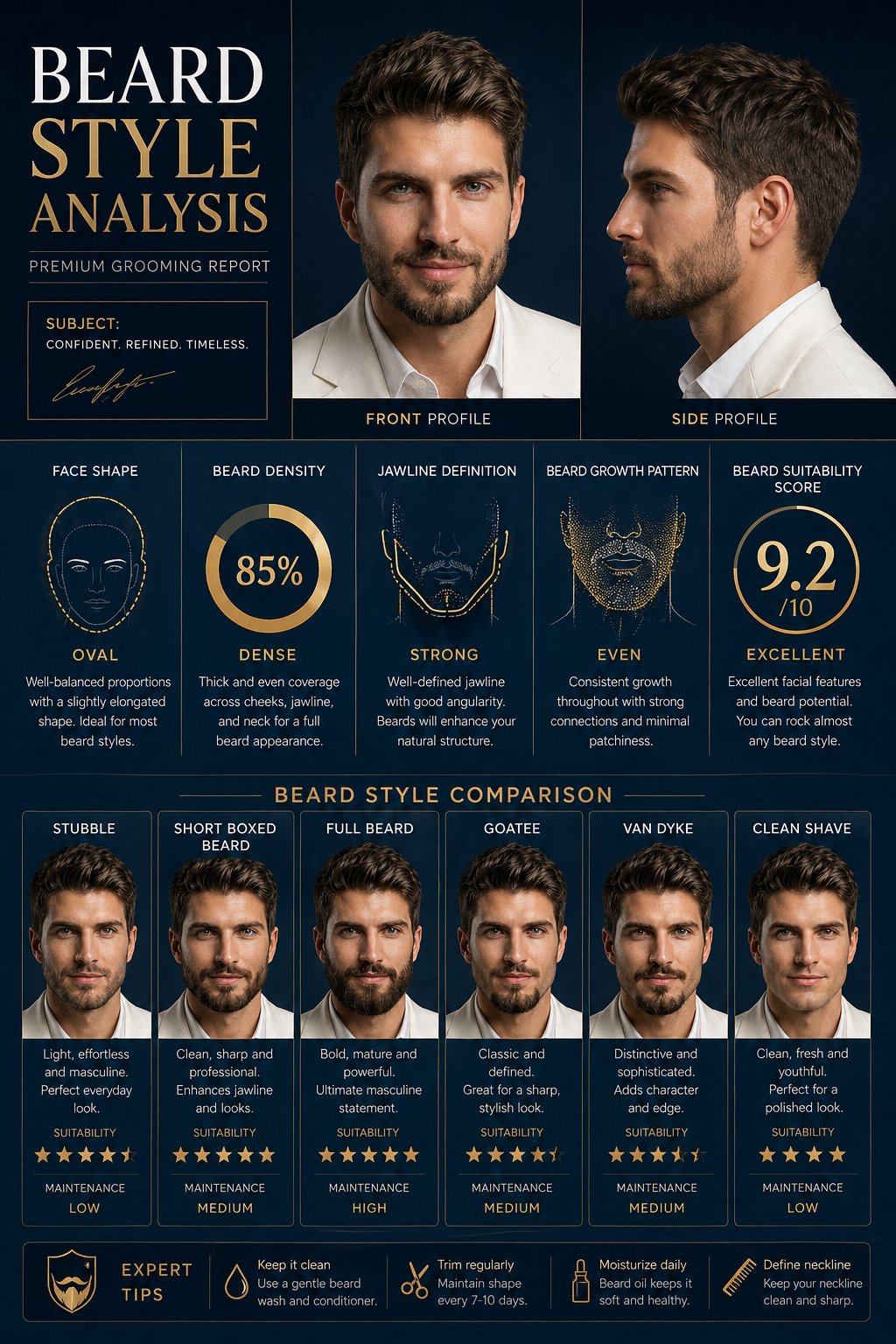 Beard Style Analysis Poster