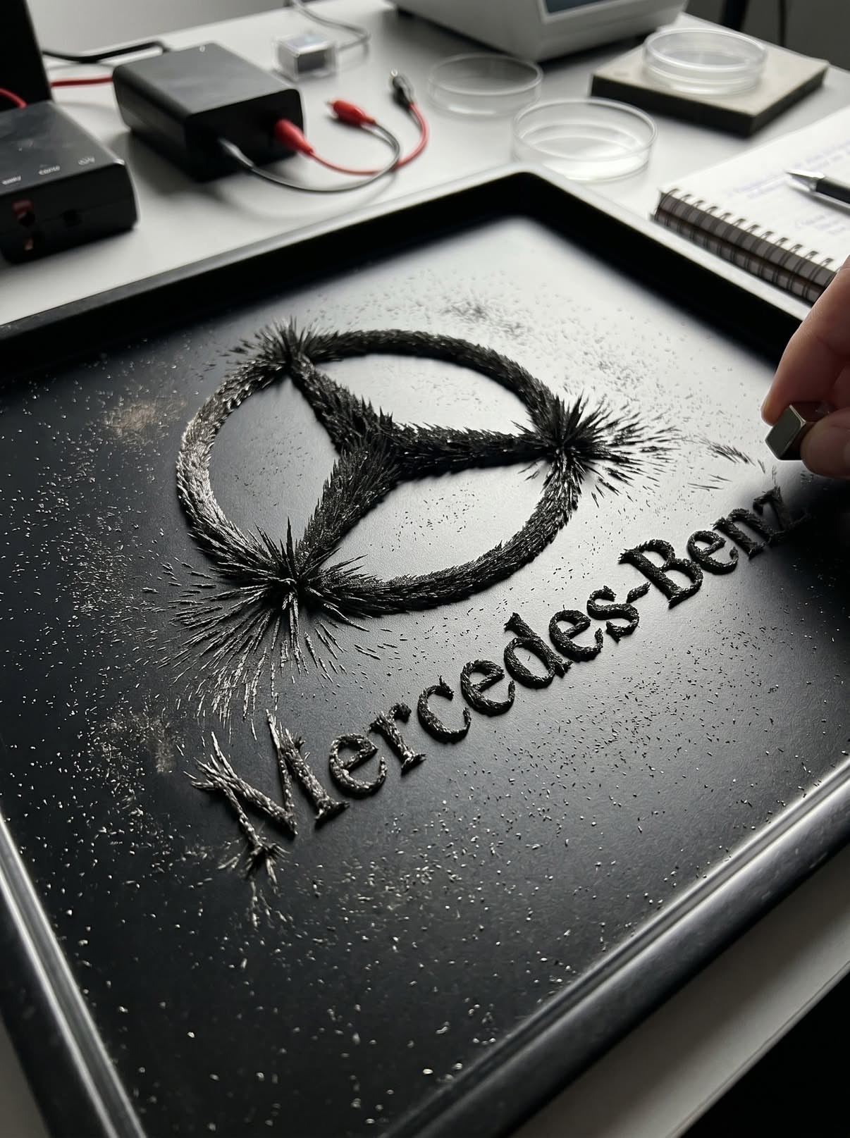 Magnetic Iron Filing Logo Visualization