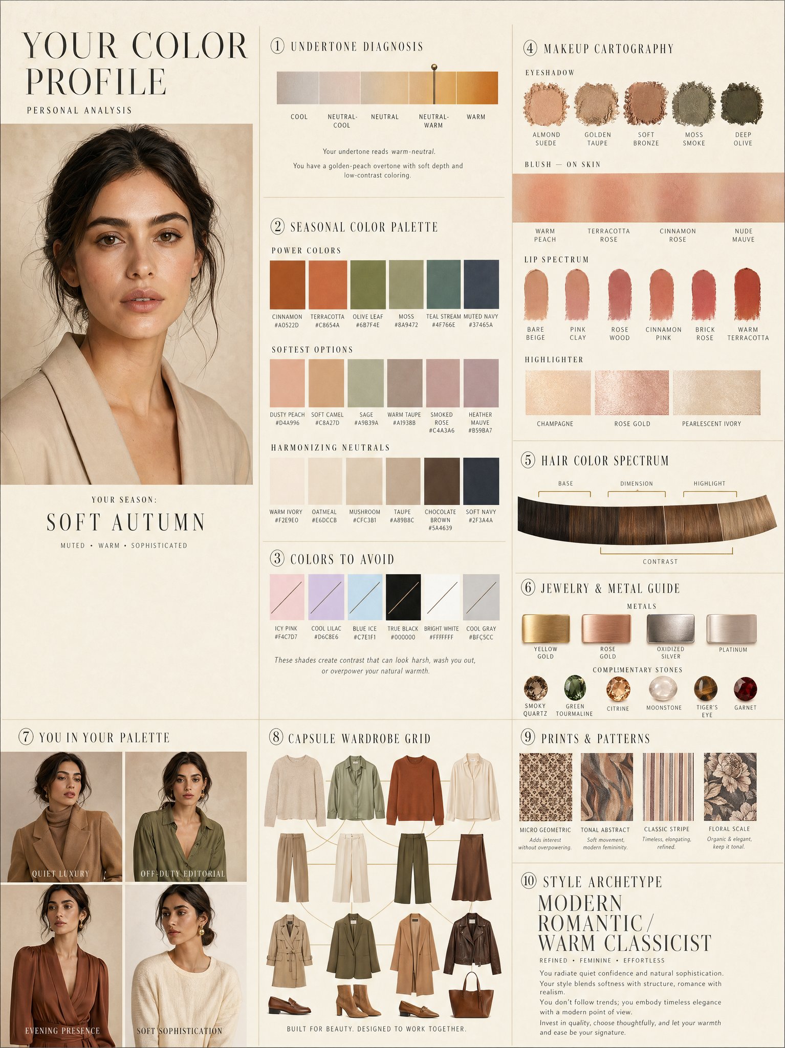 Luxury Personal Color Profile Infographic