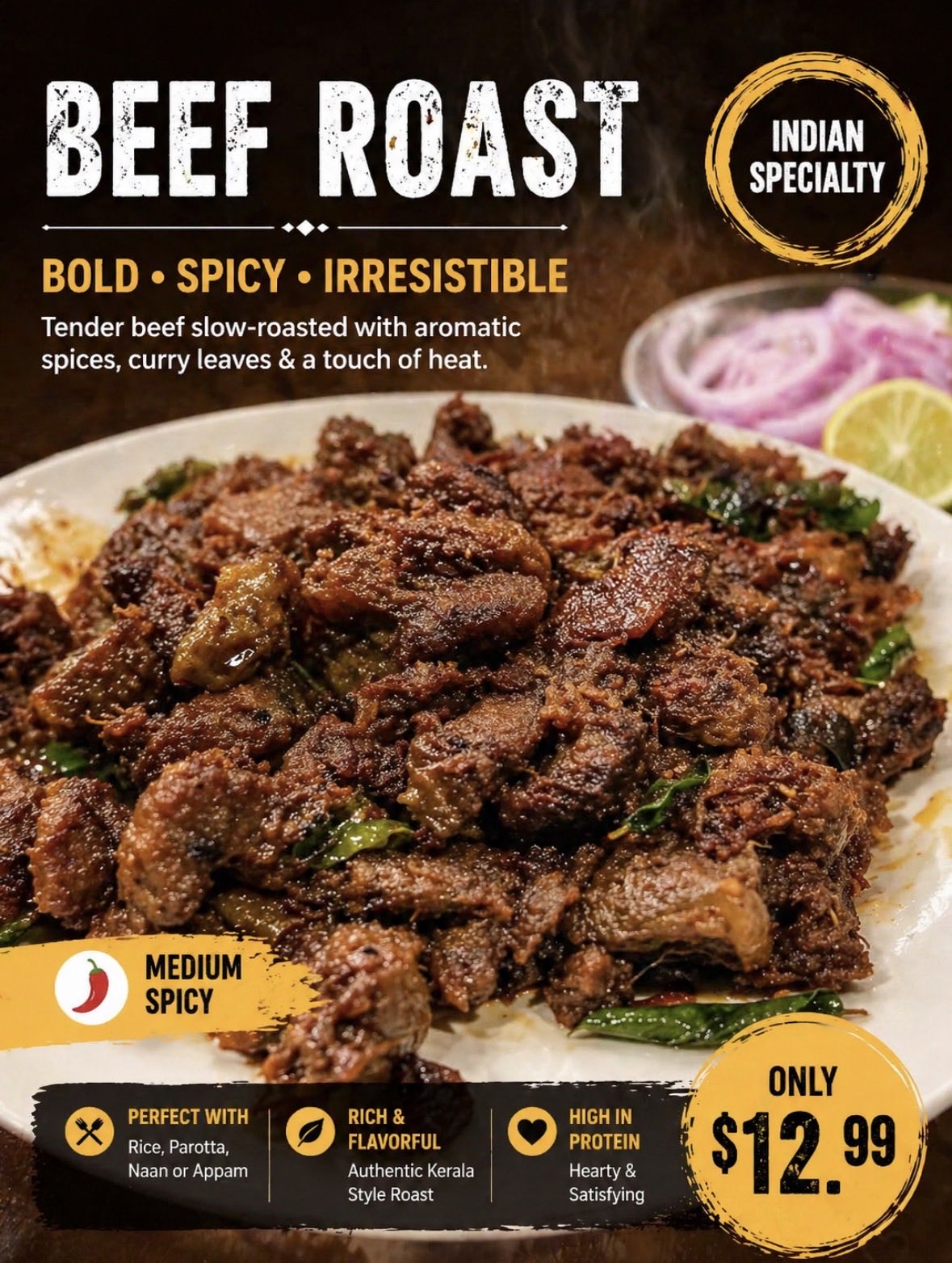 Indian Restaurant Menu Redesign Promo
