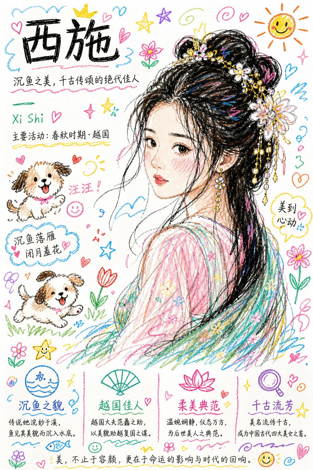 Colorful Scribbled Dog Line-Art Transformation