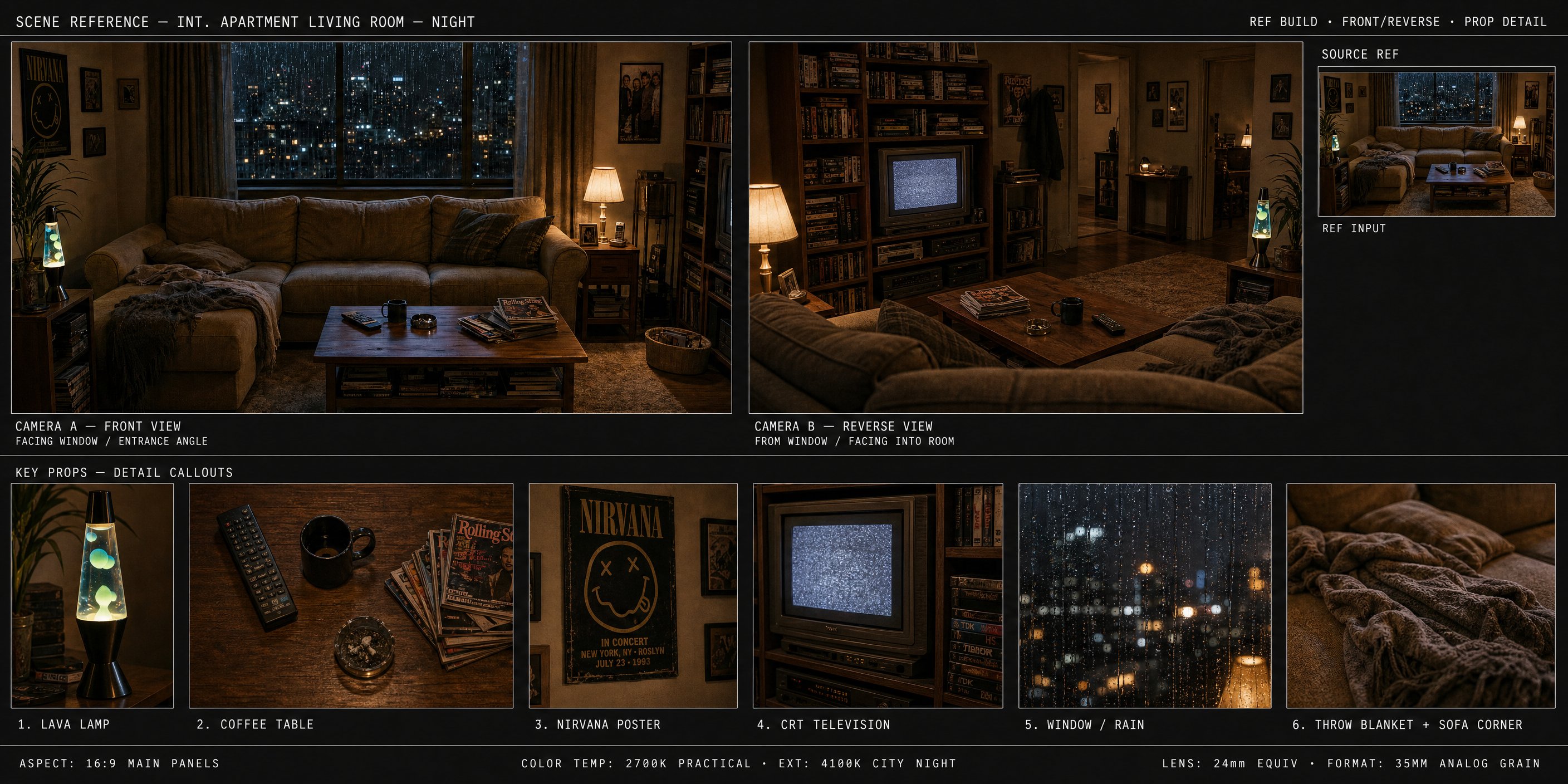 1990s Apartment Scene Reference Board