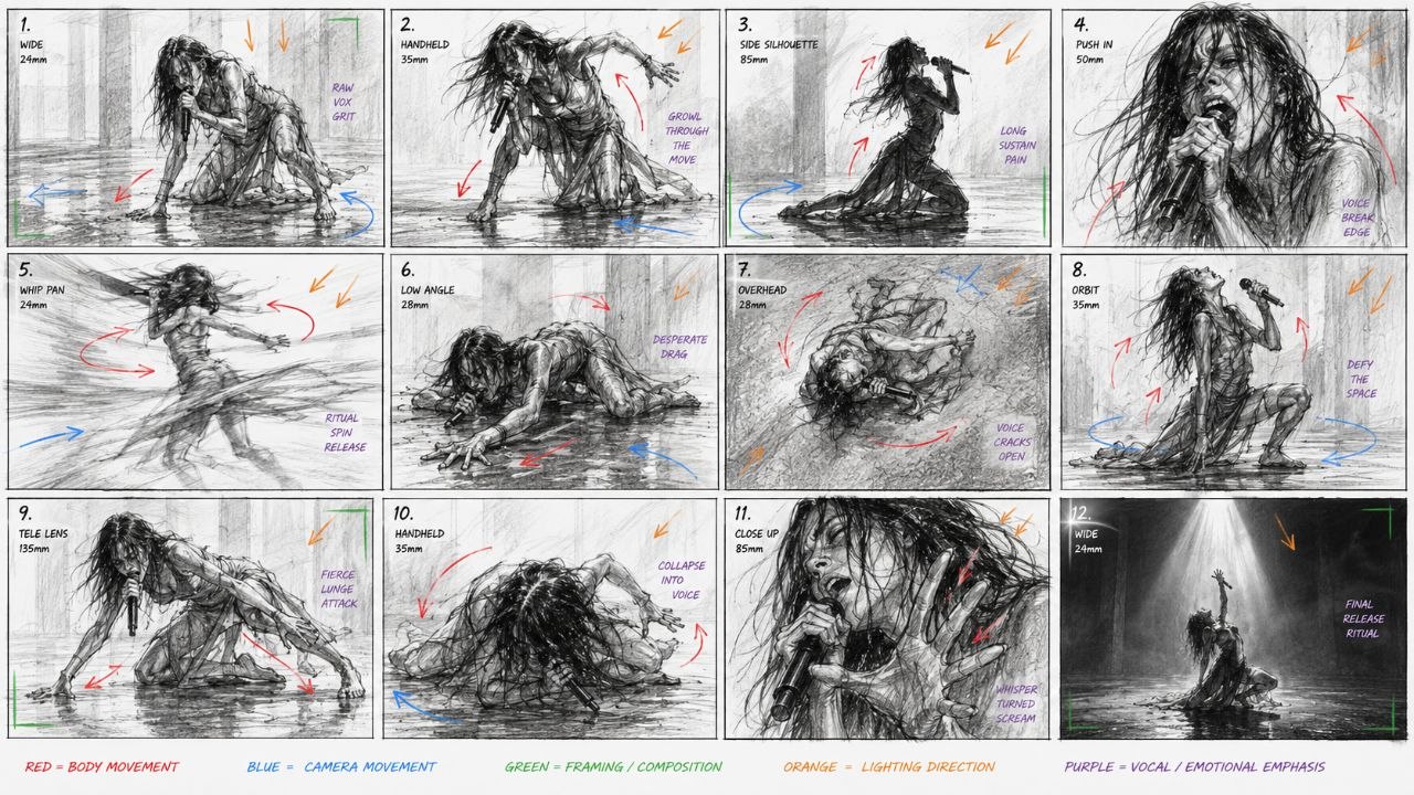 Contemporary Dance Performance Storyboard