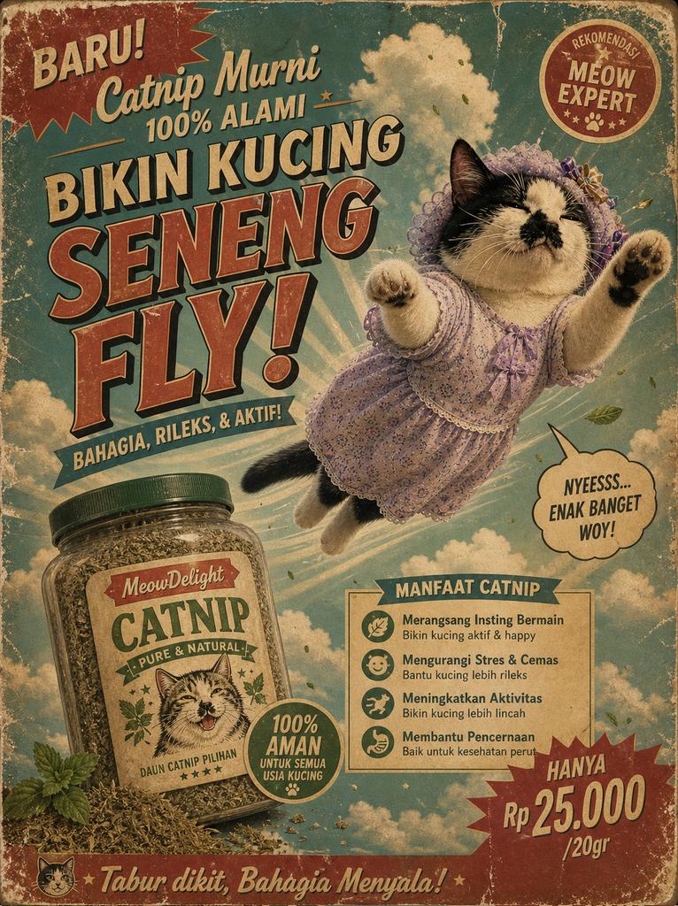 Vintage Indonesian Catnip Ad