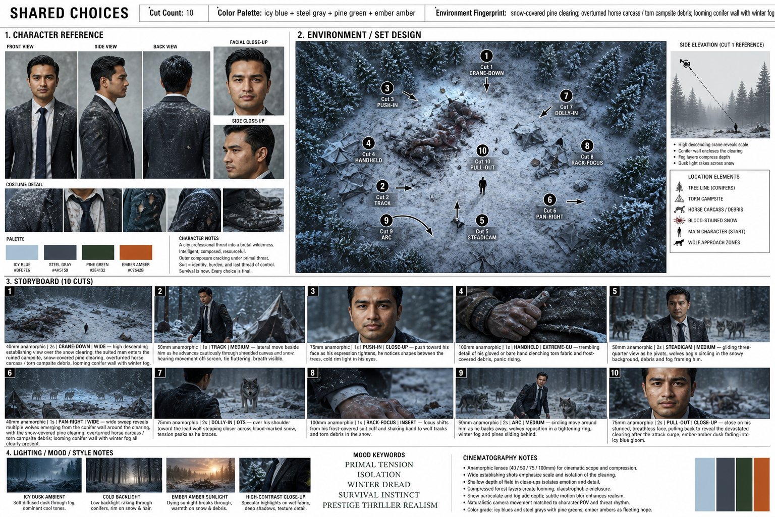 Winter Survival Thriller Storyboard