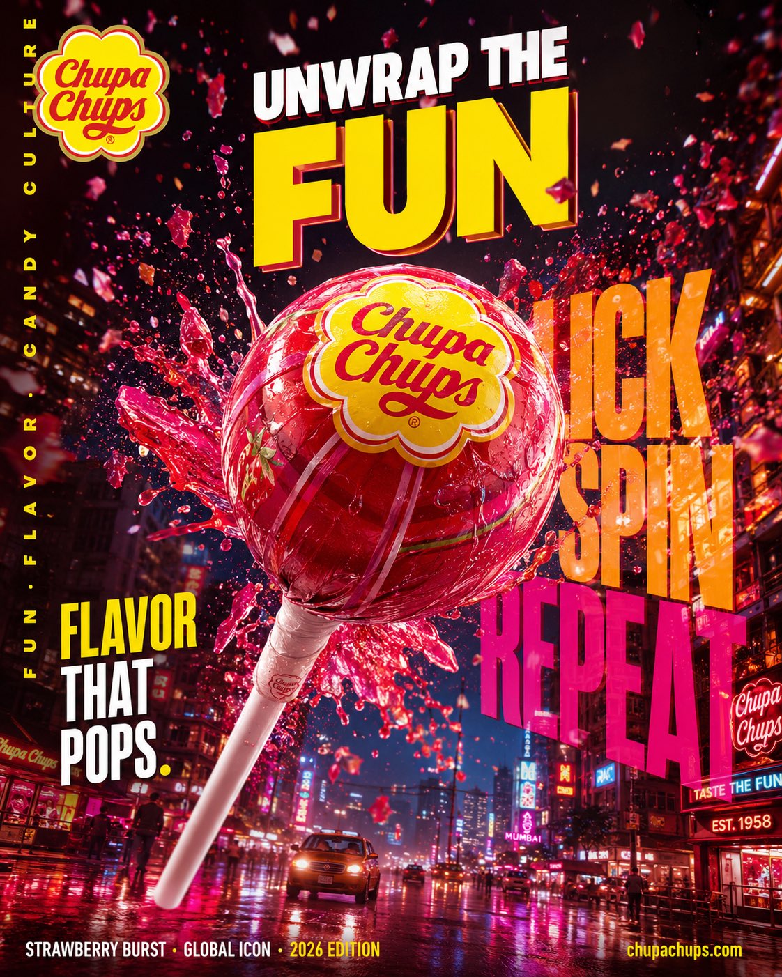 Neon Lollipop Consumer Product Ad