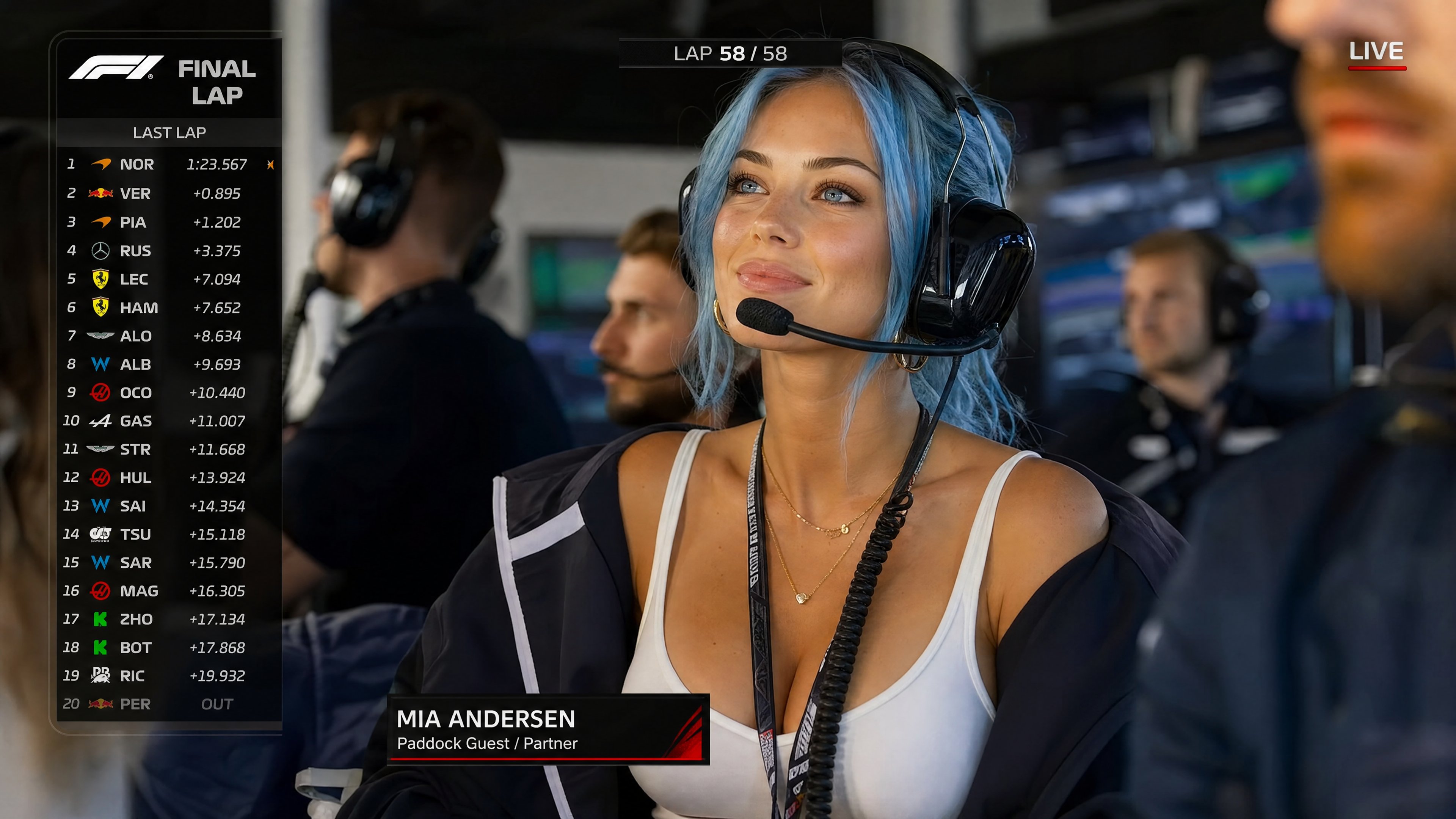 F1 Live Broadcast Paddock Screenshot