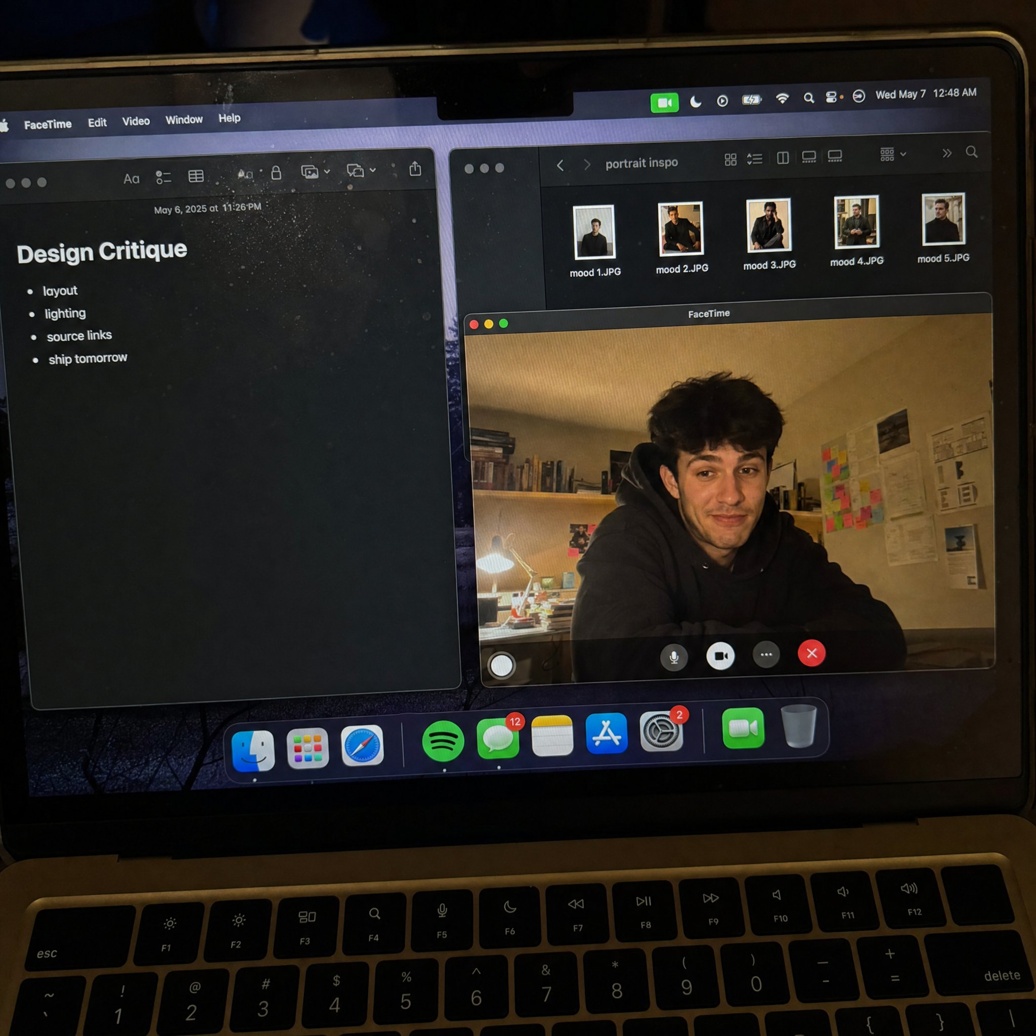 Phone Photo of a FaceTime Work Screen