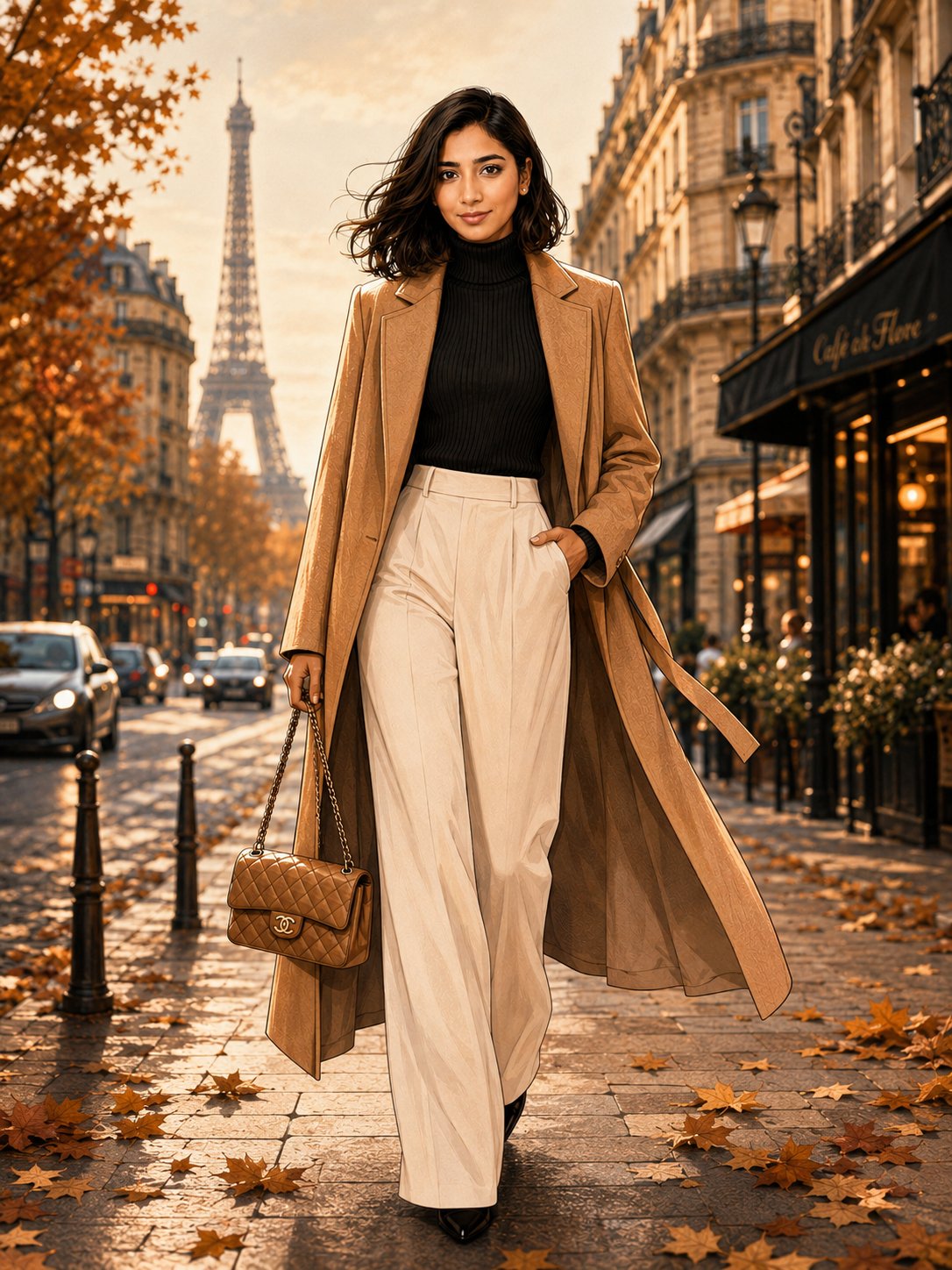 Paris Autumn Fashion Illustration