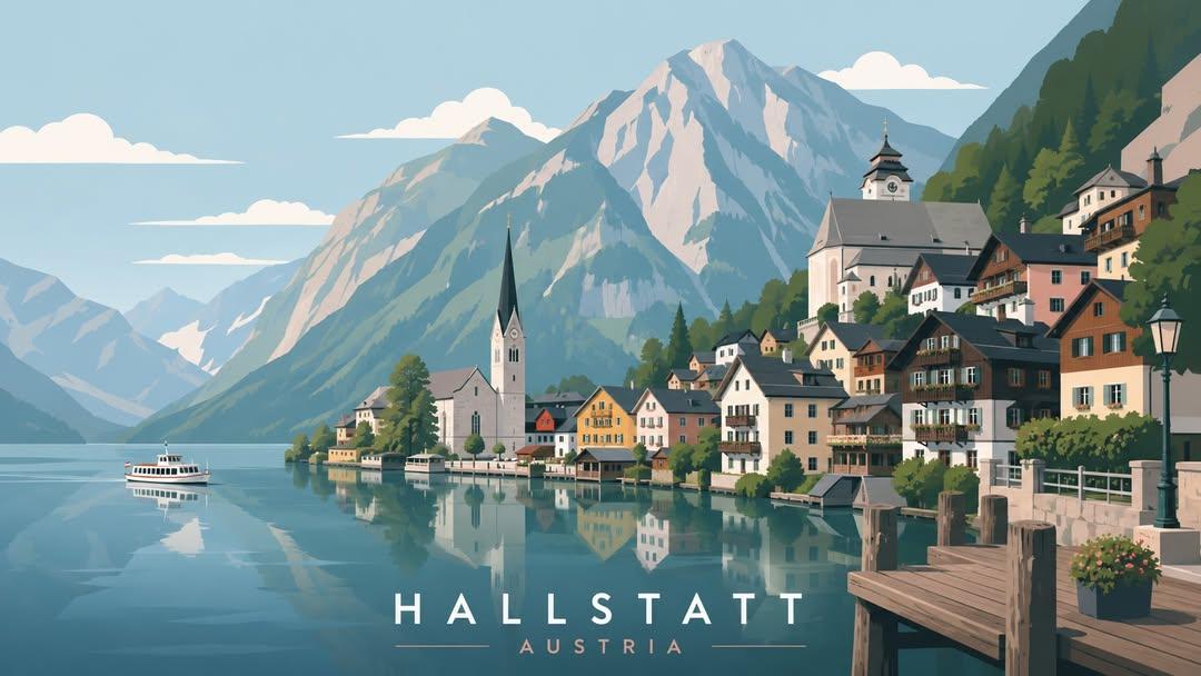 Four-City Minimal Travel Poster Series
